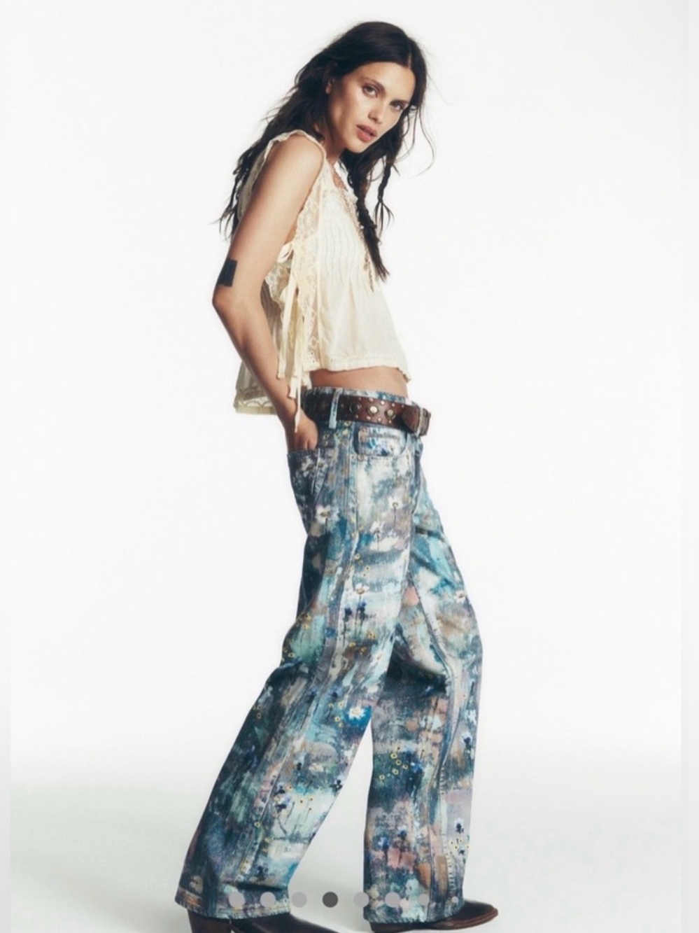 Free People We the Free Tennessee Low-Rise Illusion Jean - Size 30 - NWOT 🩵💐🤍🌼